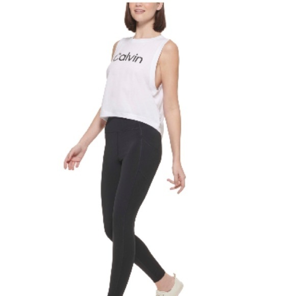Calvin Klein Performance Women's Muscle Tank - White XL - Picture 4 of 7